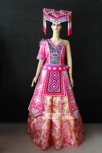 晴焱民族服装定做少数民族壮族舞台演出服大气主持人歌手盛装女装