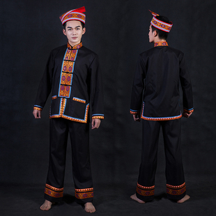 新款米粒高端定制少数民族瑶族服装会议节日舞台主持演出服男装