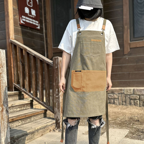 美式中长款防污工作服定制logo