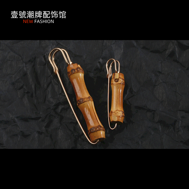 【包邮】复古文艺休闲竹节胸针胸针竹子别针棉麻开衫披肩扣针