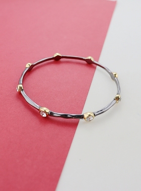 欧美黑色轻奢手镯时尚百搭个性独特设计气质高级感