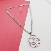 Lia闪电潮牌几何挂链吊坠项链时尚 个性 欧美多链条