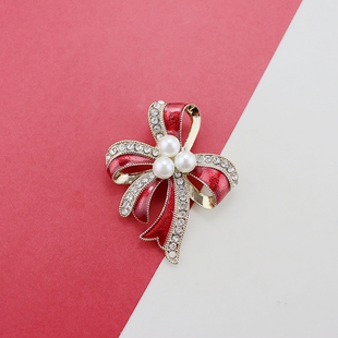 NAPIER复古胸针欧美老牌珐琅镀金别针宝石胸花女胸章配饰