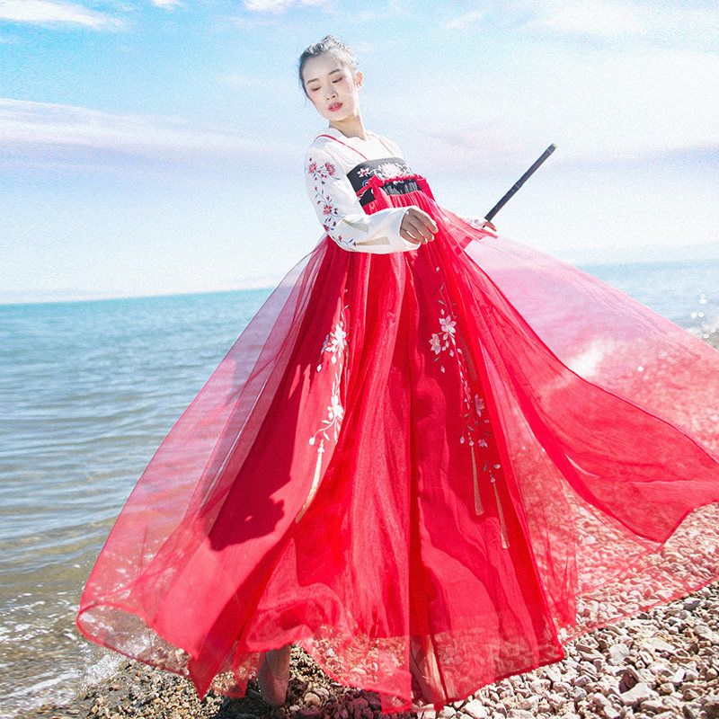 【限量】棉麻记2025年秋国风古装改良汉服 刺绣连衣裙女 齐胸襦裙,女装/女士精品,半身裙,淘宝优惠券,粉丝福利购,淘宝优惠卷