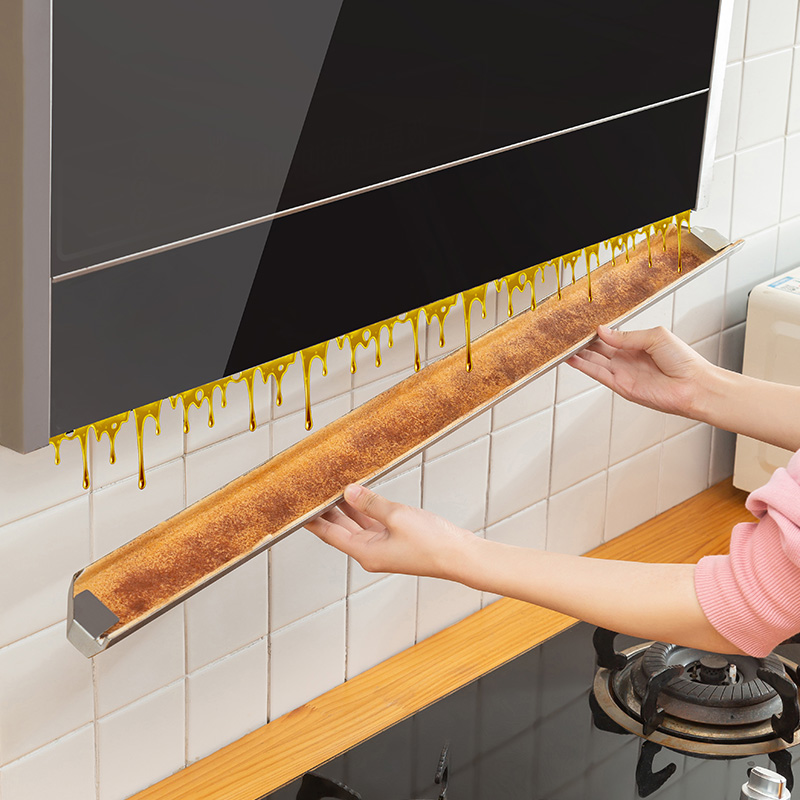 日本油烟机通用吸油棉厨房防油面纸贴纸侧吸抽接油槽盒专用过滤网