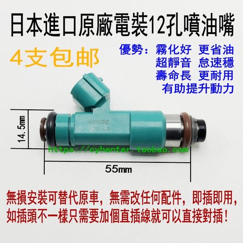 适用哈飞赛马 瑞琪  4G13铃木雨燕 羚羊 1.3 进口12孔喷油嘴改装