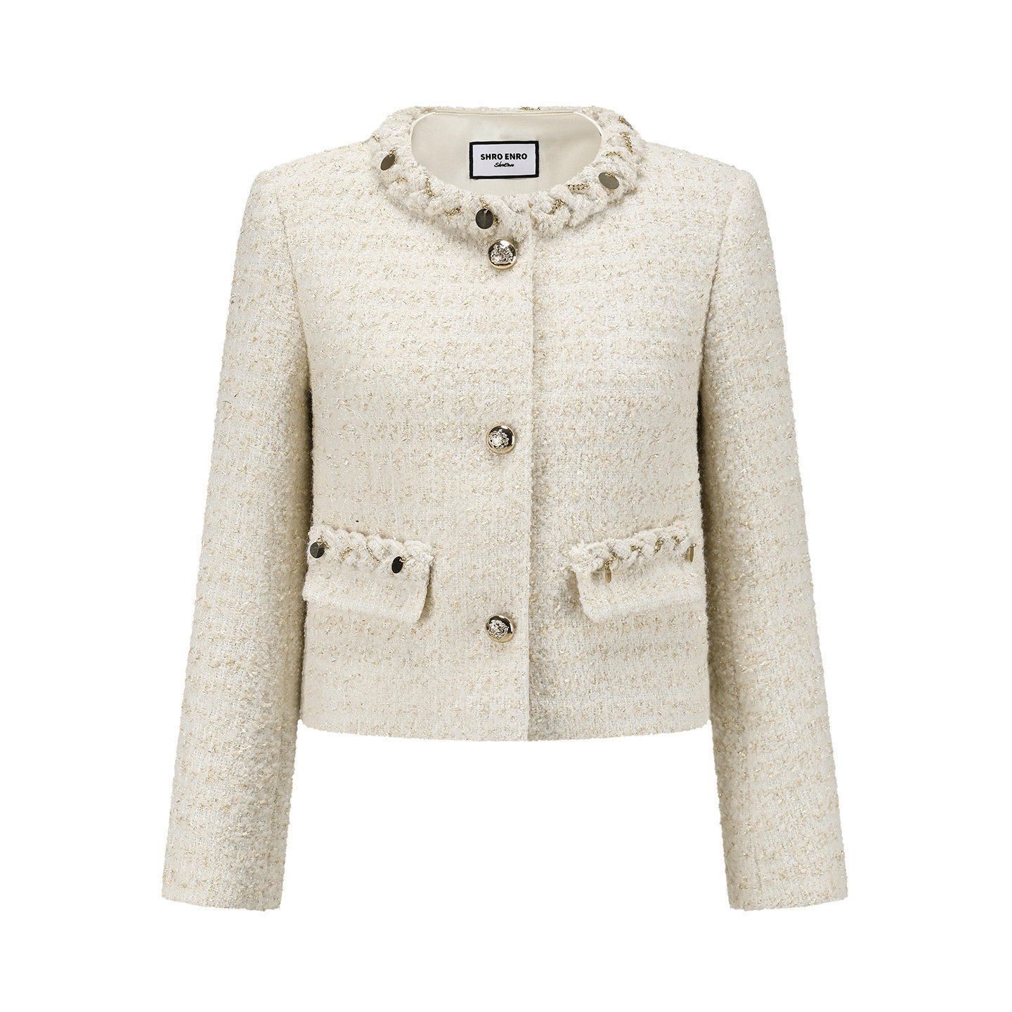 SHROENRO粗花呢小香风廓形外套