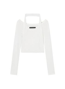 SOFITTE 25AW白色假两件打底衫女三穿挂脖设计感内搭上衣甜辣风