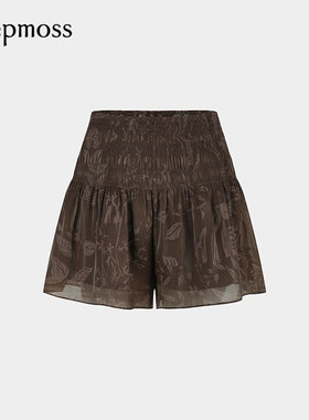 【deepmoss】2025秋冬新款女士设计感水中倒影印花缎感水泽套装