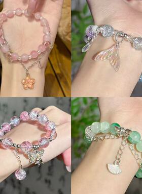 套装超仙手链甜美少女风樱花蝶舞送女友手饰礼物爆款小众手链