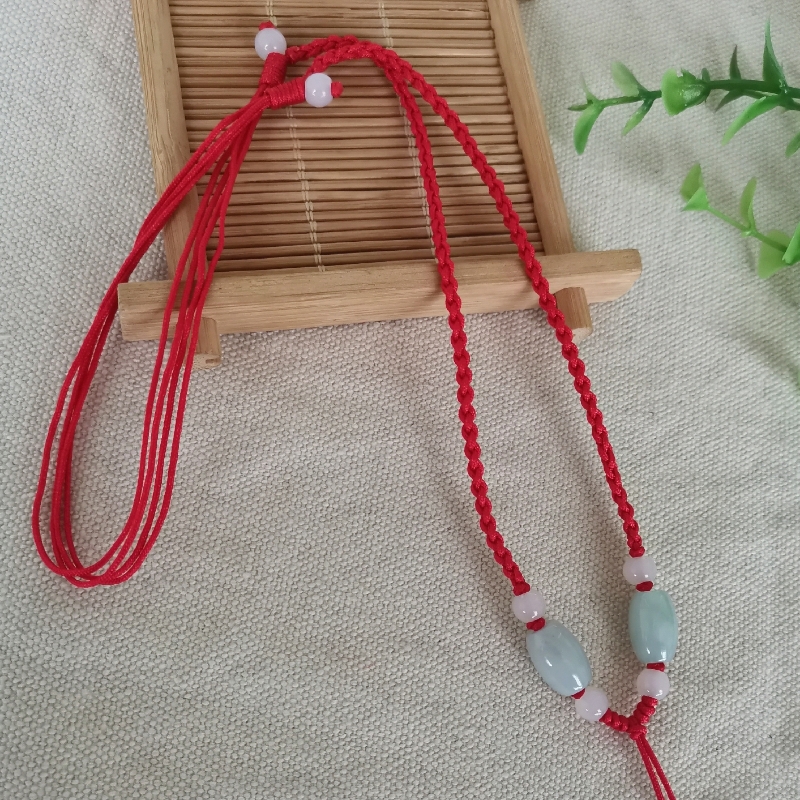 编织翡翠吊坠挂绳可调节长短