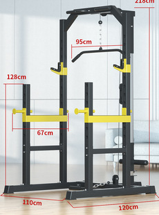 龙门架杠铃架奥杆训练高位下拉平拉单杠 深蹲架卧推健身器械框式