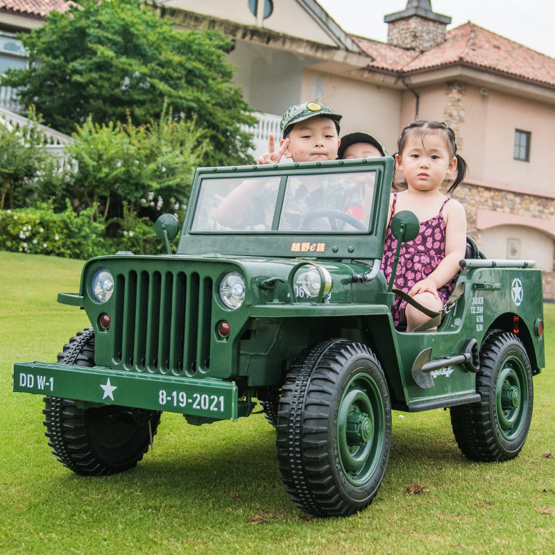 威利斯超大双座儿童电动车四轮遥控汽车越野童车宝宝玩具车可坐人