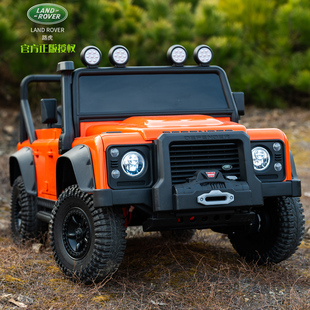 路虎卫士儿童电动车四轮汽车遥控越野童车宝宝玩具车可坐人