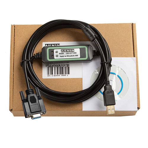 兼容三菱GOT1000触摸屏编程电缆 通讯下载线 USB-G0T1000 GOT1050
