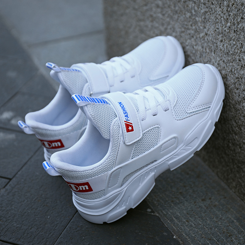 ABC白色春秋季双网透气运动鞋