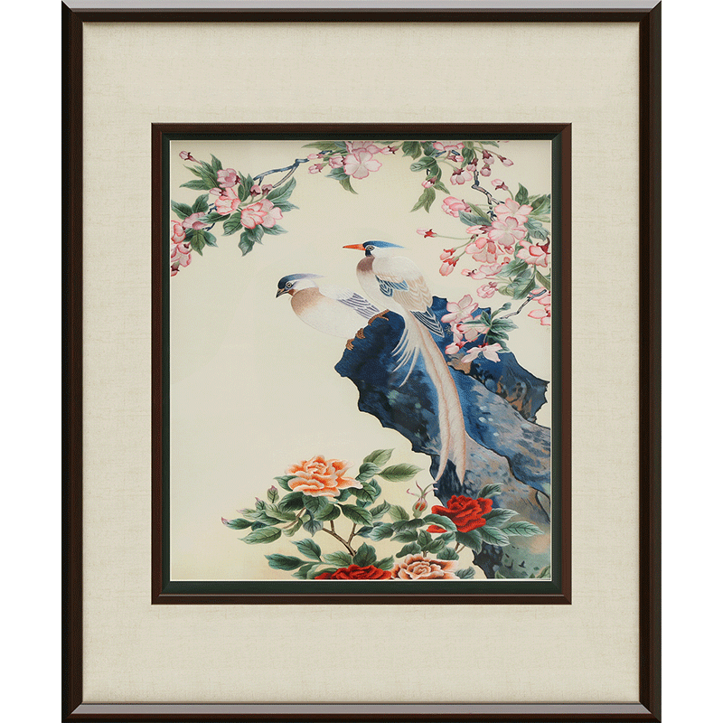 古艺苏绣精品富贵花鸟高端礼品