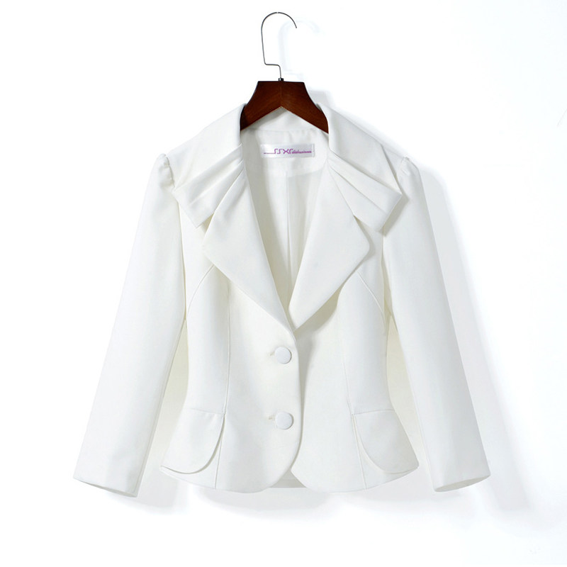 网红白色小西装外套女短款小个子香风百搭气质休闲西服上衣春秋
