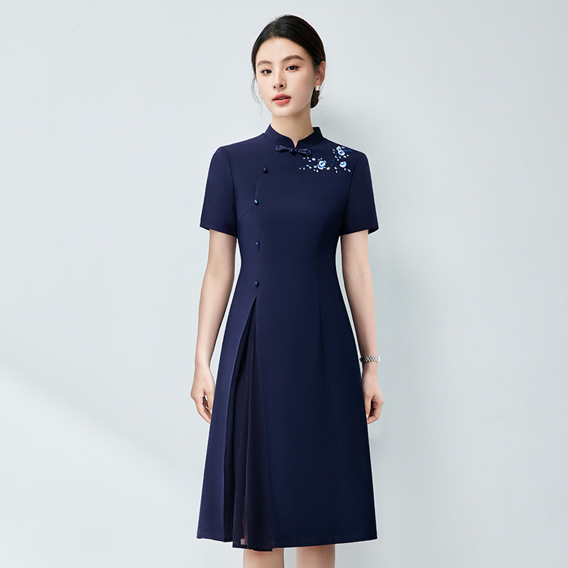 新中式茶艺师工作服高端职业装