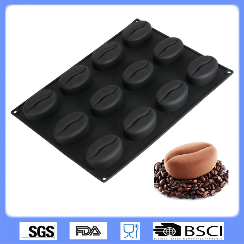 12连蛋糕模具咖啡豆模具丰满嘴唇烘焙模冰格模水果软糖巧克力模具