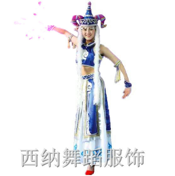 促销蒙古族舞蹈演出 舞台表演民族服装  精品女装 蒙古盛装