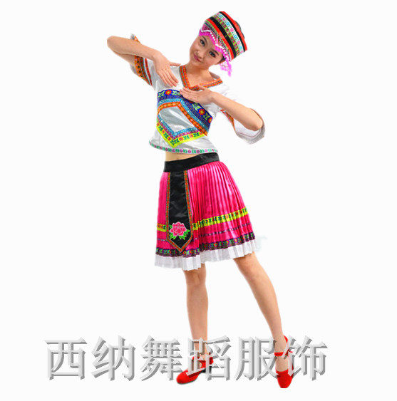 新款精品促销云南民族苗族百褶裙舞蹈演出舞台表演服装艺考女装