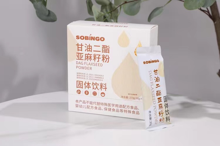 SOBINGO甘油二脂亚麻籽粉甘油二酯促进胃肠道蠕动改善高血脂