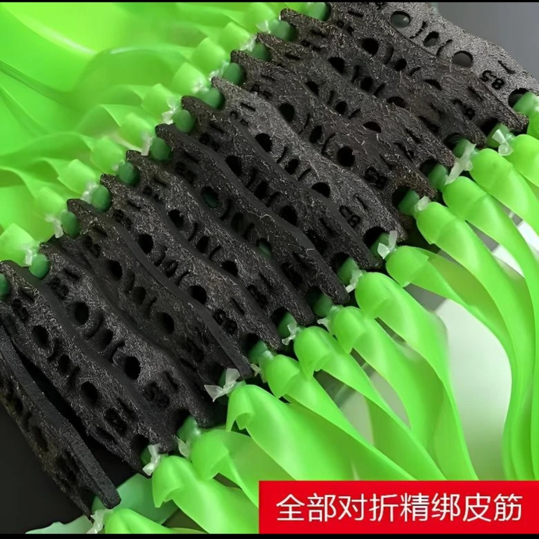 透明翠绿弹弓高弹力耐用户外防冻耐用暴力荧光绿扁皮筋
