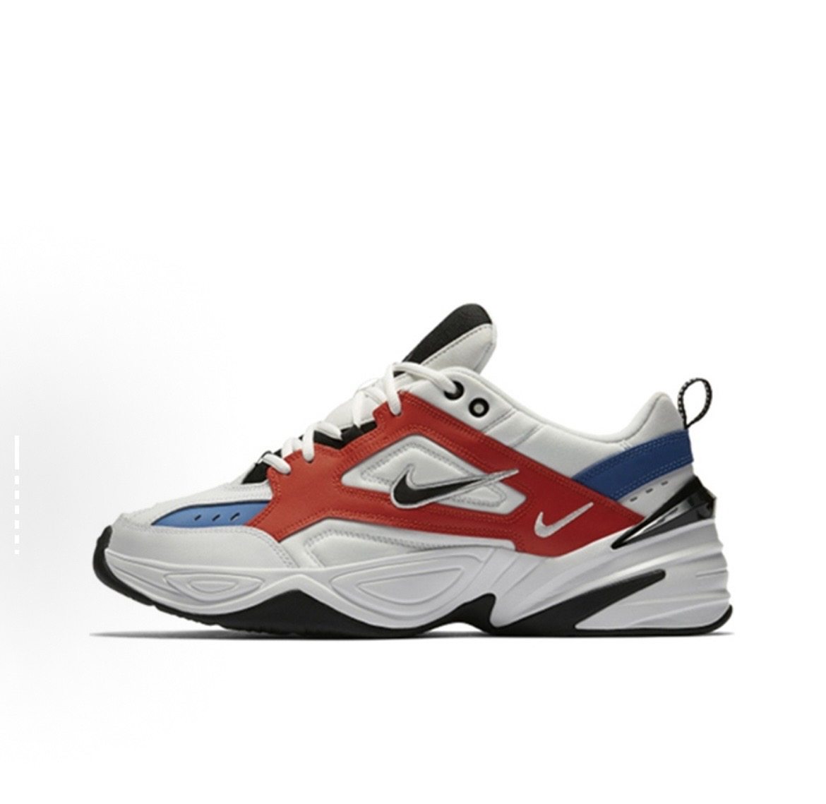 耐克Nike M2K Tekno 老爹鞋 透气厚底织物网布复古 白橙蓝 AV4789