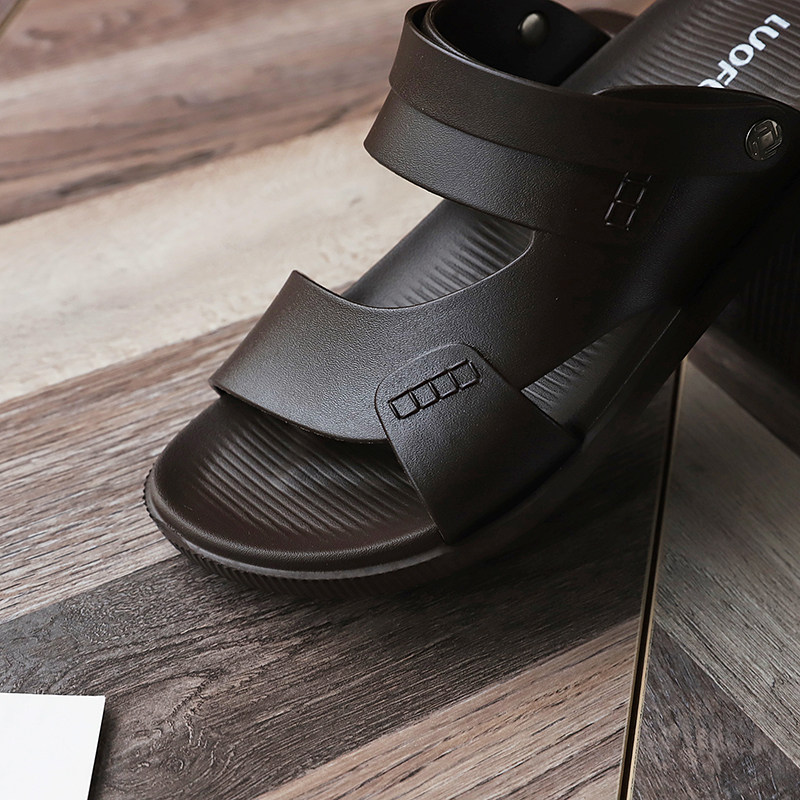 LUOFU RASHIKI 2021 NEW SANDALS FOR MEN TO GO OUT AT HOME NON-SLIP ONE SHOE TWO WEAR DAD MEN WEAR DRAG COOL