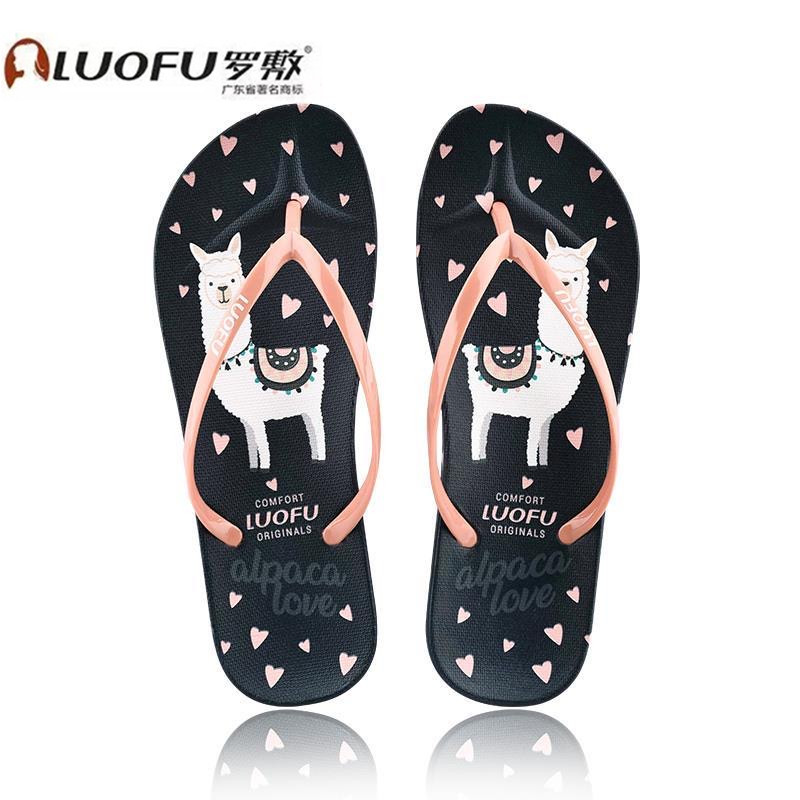 luofu罗敷卡通人字拖女海边度假沙滩鞋夏防滑外穿夹脚女凉拖鞋,女鞋,人字拖,淘宝优惠券,粉丝福利购,淘宝优惠卷
