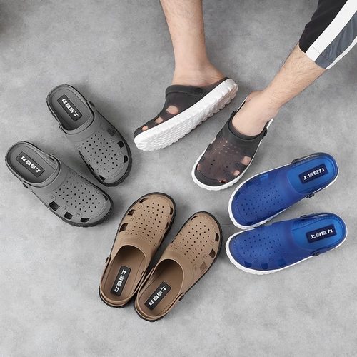 上海巨力夏季软底软底透气洞洞鞋