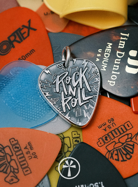 拨片吊坠999纯银原创设计