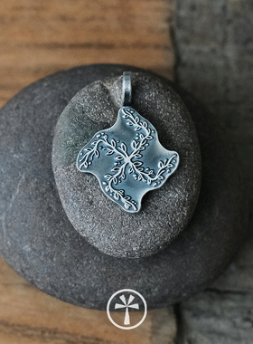 原创复古纯银卍字符吊坠