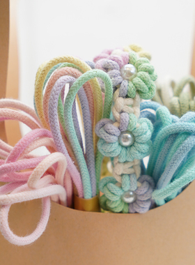 3mm渐变色段染包芯棉绳diy手链包带编织绳 macrame手机挂编织文玩