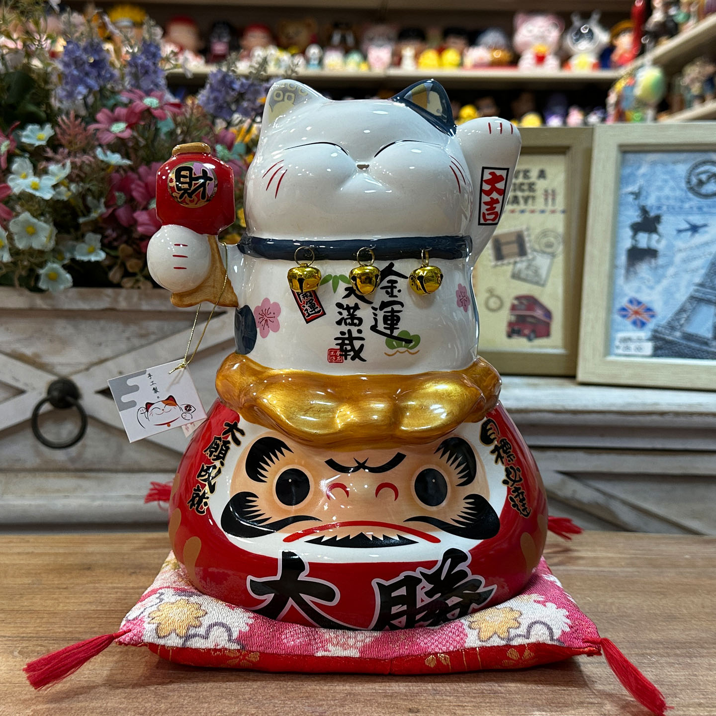 金石工坊招财猫金运满载陶瓷摆件