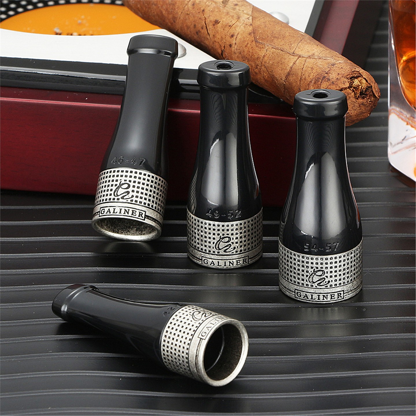 GALINER迦莱纳雪茄烟筒烟嘴便携4口径雪茄烟嘴套神器清洗循环