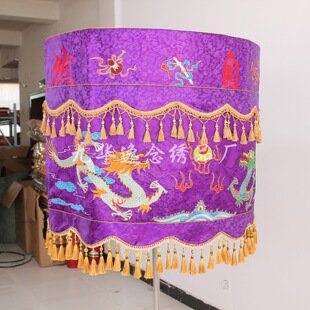 道家刺绣龙宝盖佛堂幢幡万民伞双龙戏珠宝盖华盖佛顶神像帽定制
