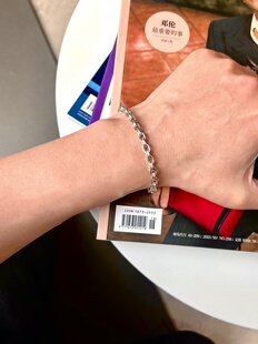 男士学生男款S925纯银复古手链中性简约克罗星细款百搭情侣手链