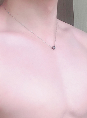 纯银男士女式中性弹簧迷你项链