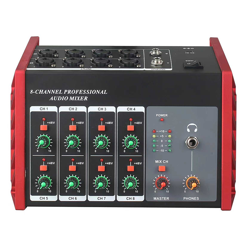 8路混音器集线立体声输出带监听