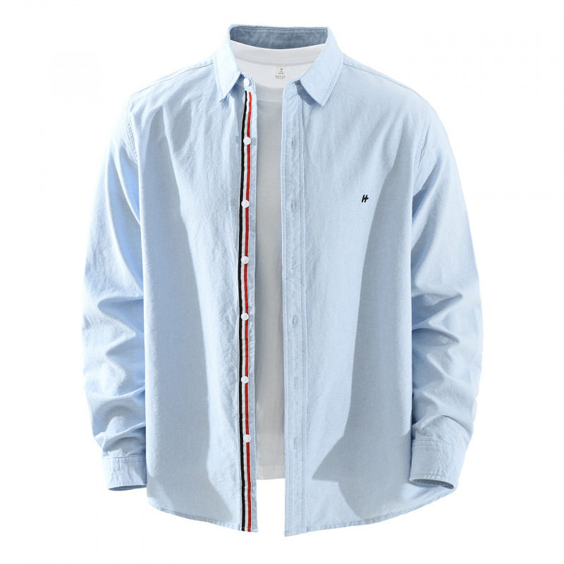 日系潮流刺绣长袖衬衫男士春秋时尚百搭文艺休闲宽松纯棉衬衣9146,男装,衬衫,淘宝优惠券,粉丝福利购,淘宝优惠卷