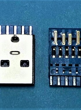 桂爱USB3.0短长体AM蓝色胶芯A型公头电源数据线自动焊线式连接器