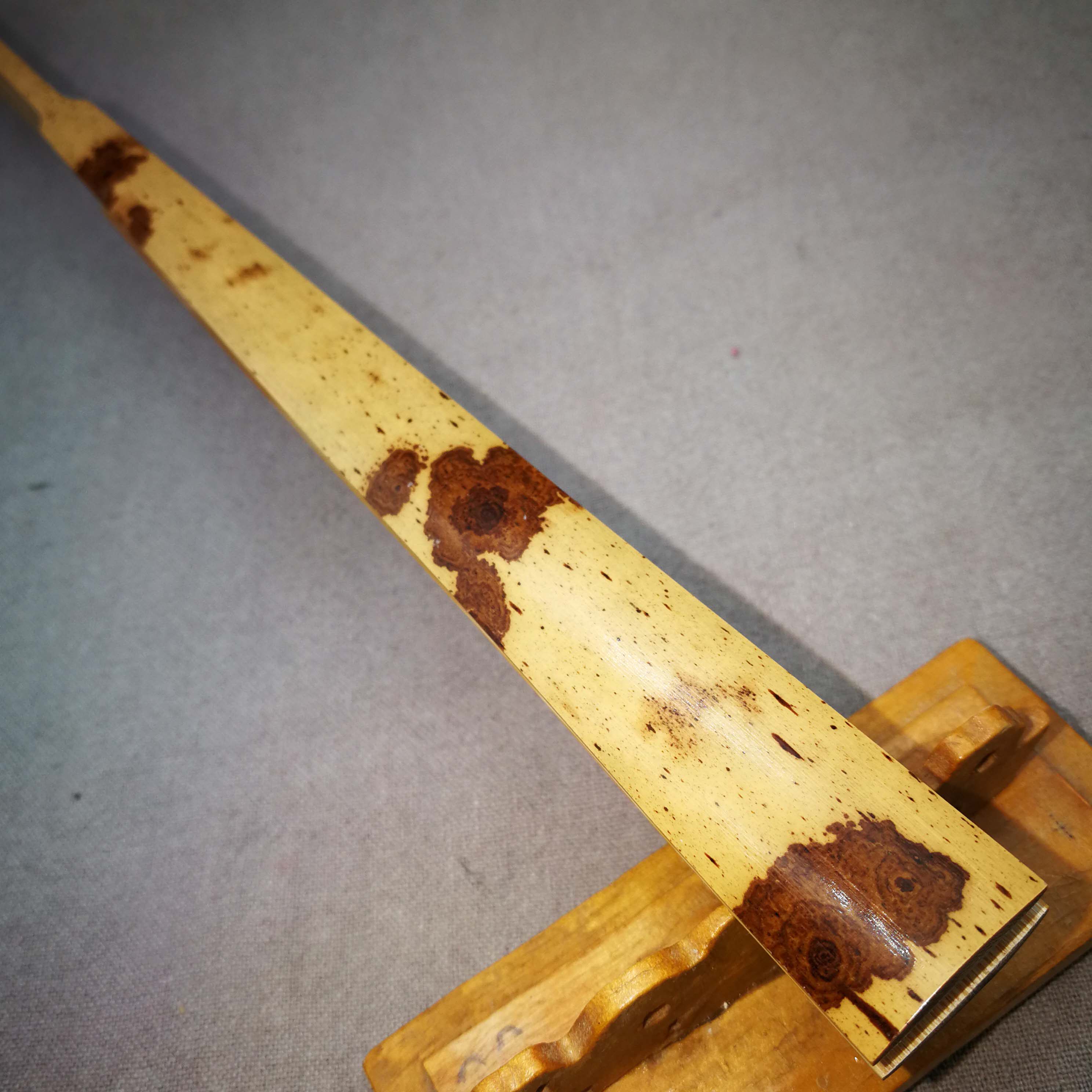 麻栗坡红湘妃竹折扇老云妃水滴头9.5寸文玩题字礼品收藏扇 陈敏制