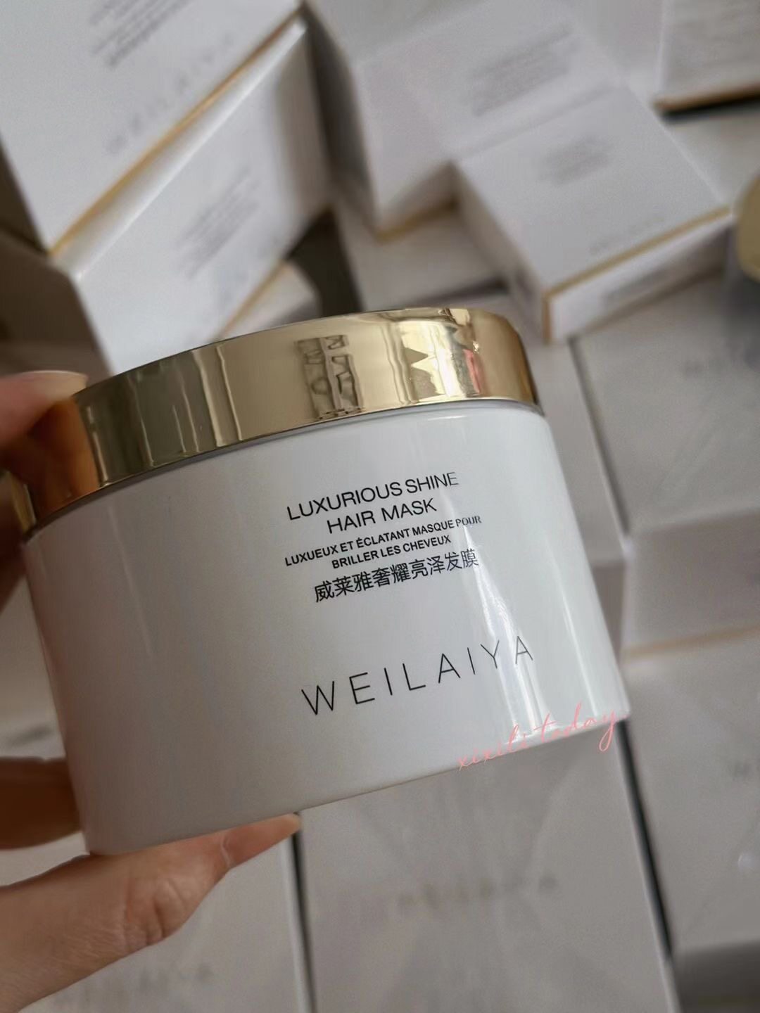 weilaiya威莱雅奢耀亮泽发膜修复烫染受损发质免蒸发膜护色发膜