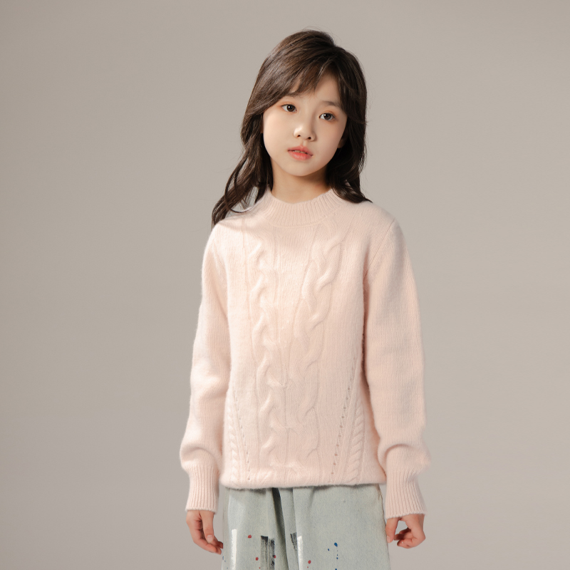 秋冬羊毛衫儿童男女童装套头毛衣打底衫小孩