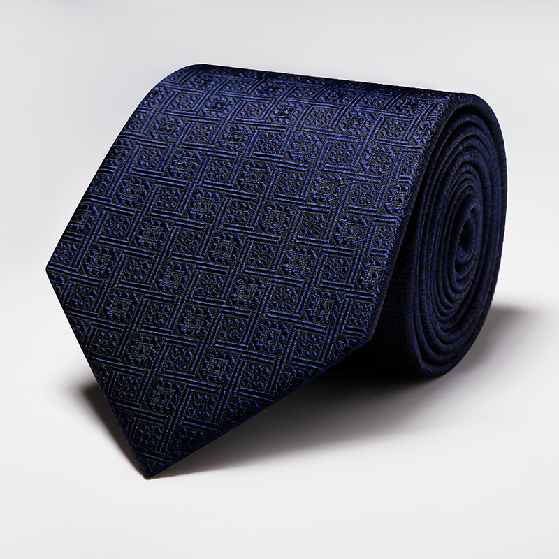 藏格纹领带男手打正装商务职业上班轻奢送礼宽版1120z