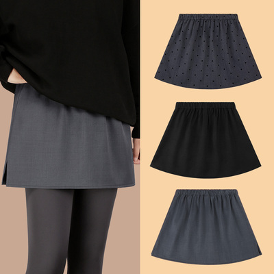 2025秋冬新款高级屁帘叠穿女士厚半身裙打底神器大码配鲨鱼裤遮臀