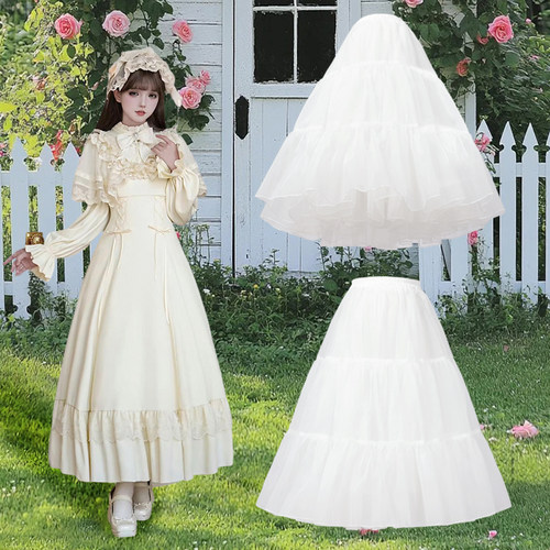 lolita长款裙撑70cm日常微蓬无骨软纱云朵纱撑暴力cos洛丽塔女仆