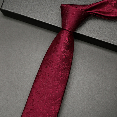 领带男手打红色正装结婚新郎婚礼免打结西装高端英伦复古高级感